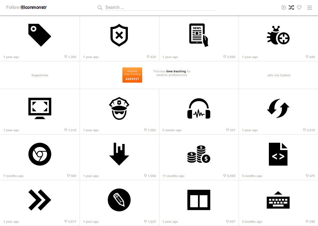 Iconmonstr. Бесплатный сервис качественных иконок