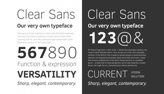 Свободный шрифт Clear Sans с поддержкой кириллицы